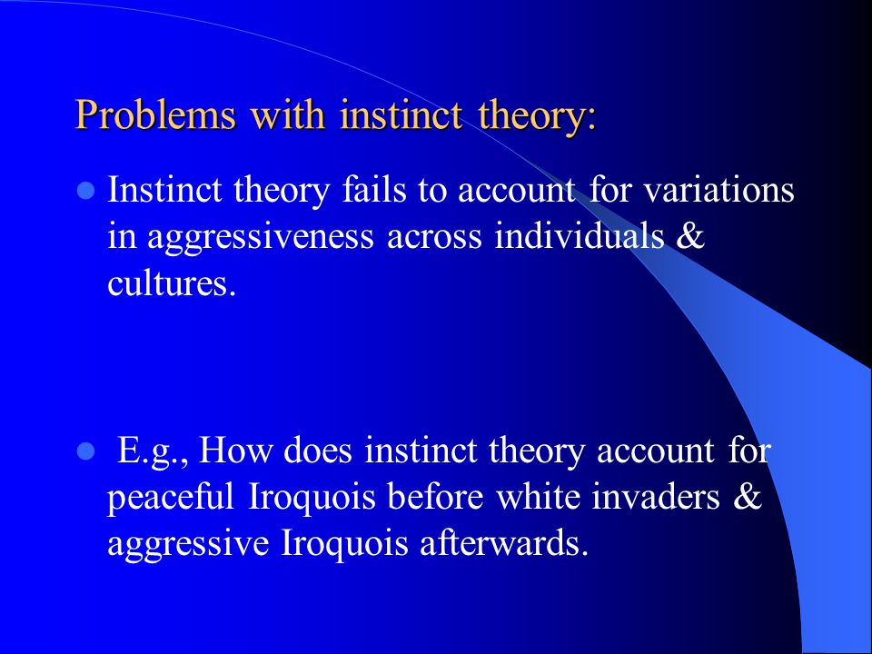 Instinct theory